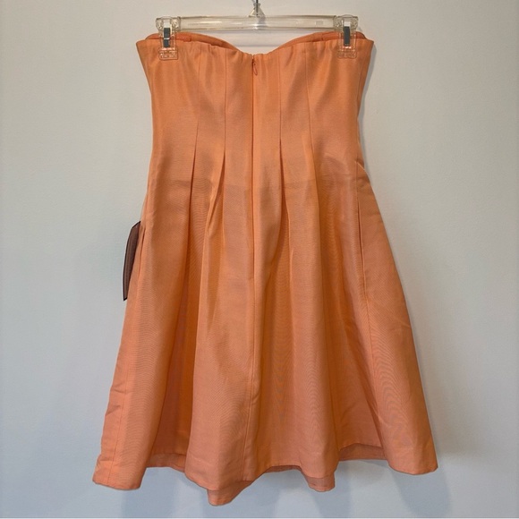 J. Crew Marlie Classic Faille Strapless Mini Dress Sweetheart Neckline Peach - Picture 8 of 15